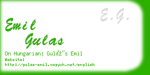 emil gulas business card